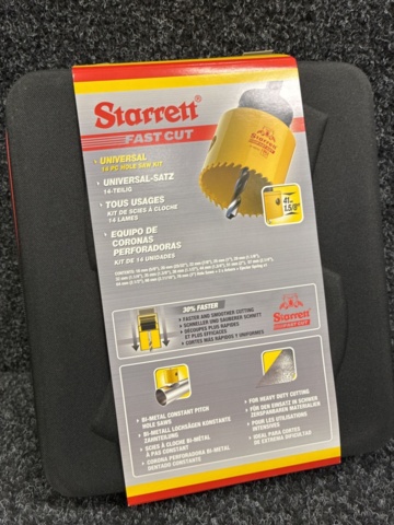 1540468-3 Starrett Fast Cut 16-piece hole saw set