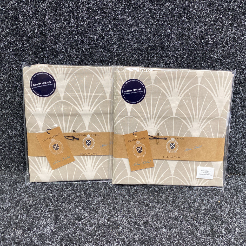 1538864-2 2 pcs Pillowcases Grand Design Grace Sand 50×60 cm