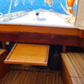 1529718-24 Oak boat with wheelhouse and interior – "The Penguin"