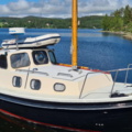 1529718-3 Oak boat with wheelhouse and interior – "The Penguin"