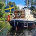 1529718-6 Oak boat with wheelhouse and interior – "The Penguin"