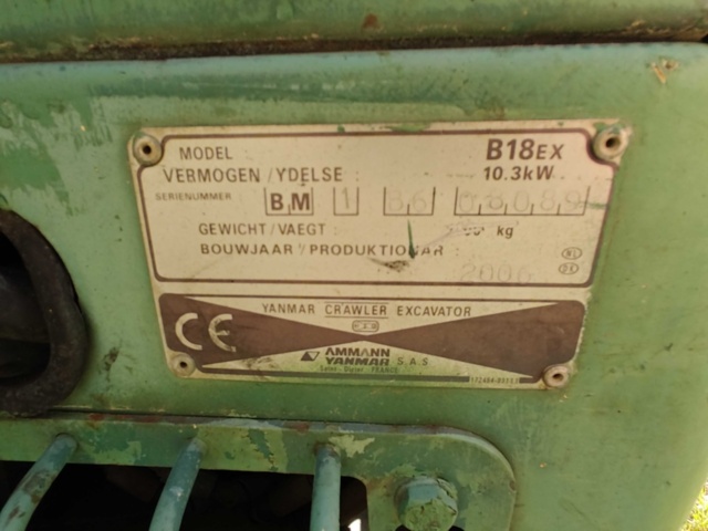 1484365-60 Grävmaskin Yanmar B18EX Ink släp