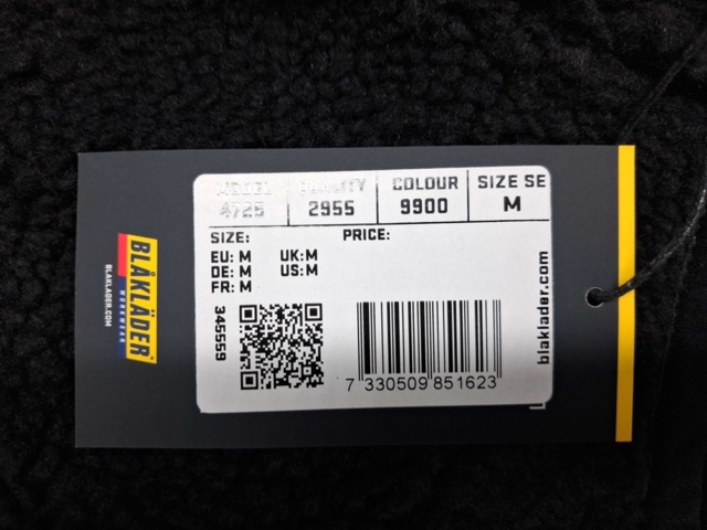 1540383-3 Pile jacket - Blåkläder, size M, black