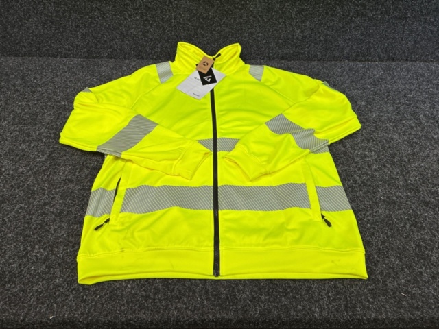 1540223-2 Sweatshirt Gesto Fullzip varsel Essential G228 gul, Strl XL