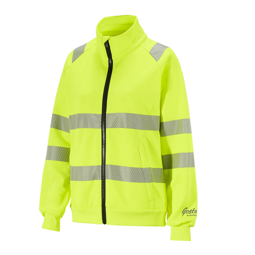 1540224-1 Sweatshirt Gesto Fullzip warning Essential G250 yellow, Size L