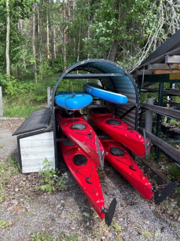 1535885-2 Kayak package with accessories and storage rack – Liker Kayaks Expedition 17.2 & Papaboards