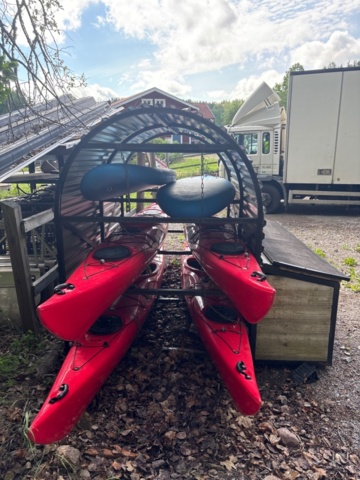 1535885-6 Kayak package with accessories and storage rack – Liker Kayaks Expedition 17.2 & Papaboards