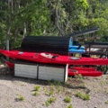 1535885-12 Kayak package with accessories and storage rack – Liker Kayaks Expedition 17.2 & Papaboards