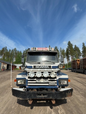 1529761-6 Flatbed truck - Scania T143 HL 6X2 46 -1990