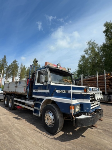 1529761-7 Flatbed truck - Scania T143 HL 6X2 46 -1990
