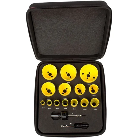1540468-1 Starrett Fast Cut 16-piece hole saw set