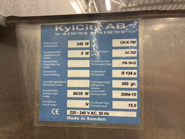 1540751-9 Kylskåp KylCity CK-A 700