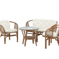 1520301-1 Loungeset i rotting med offwhite dynor - Wera Lounge Set