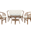 1520301-2 Loungeset i rotting med offwhite dynor - Wera Lounge Set
