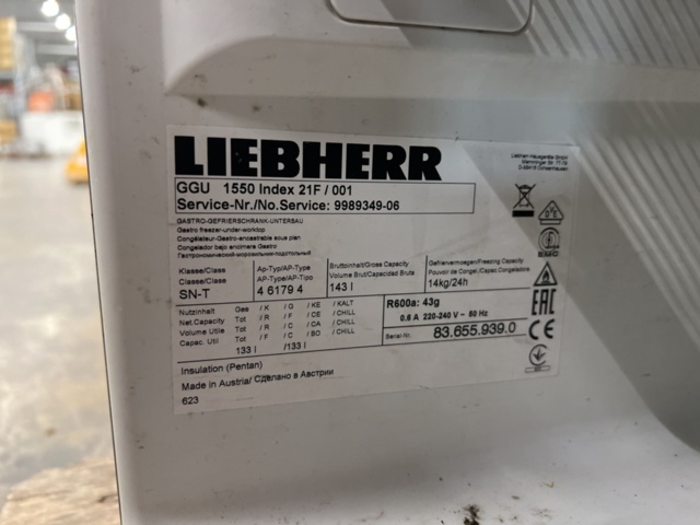 1540816-8 Underbänkfrys Liebherr GGU 1550