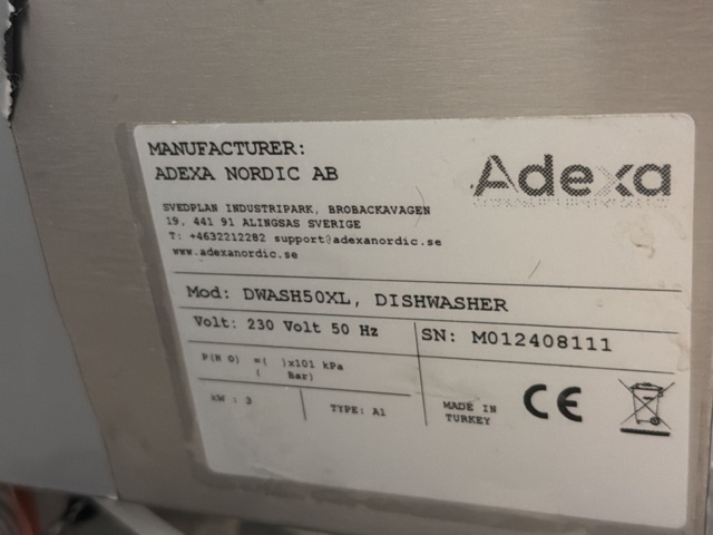 1533224-7 Diskmaskin med backar - Adexa DWASH50XL