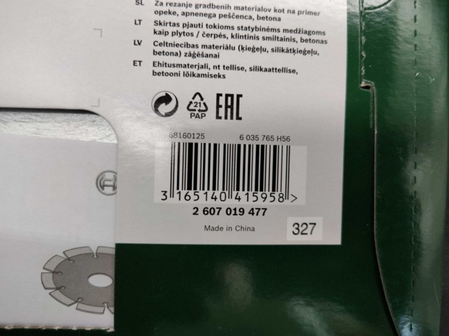 1540948-3 Diamond cutting disc - 2 pcs, Bosch, Universal, 230 mm