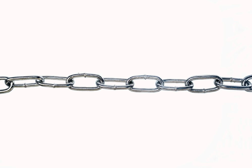 1541250-2 Chain long link, 6 pcs - Structure, electrogalvanized, ø6 mm, 5 m