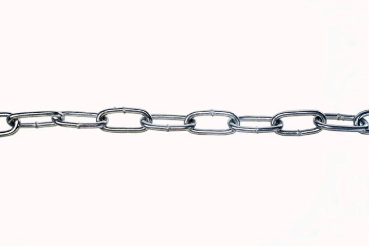 1541258-2 Chain long link, 6 pcs - Structure, electrogalvanized, ø6 mm, 5 m