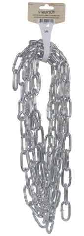 1541261-1 Chain long link, 6 pcs - Structure, electrogalvanized, ø6 mm, 5 m