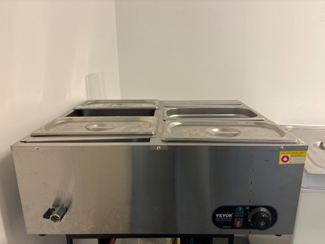 1535506-1 Kylbänk med lådor samt vattenbad - Dora Metal DM-P-94702 / Vevor HT-6V