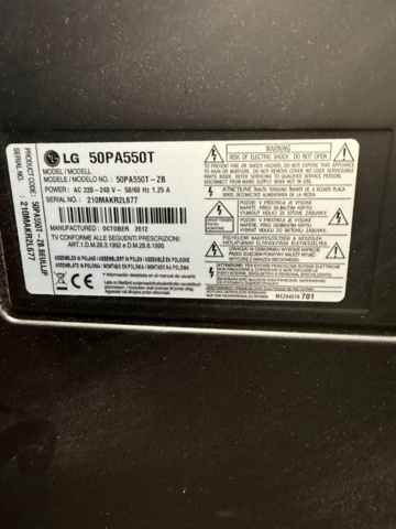 1140955-4 Tv LG 50PA550T