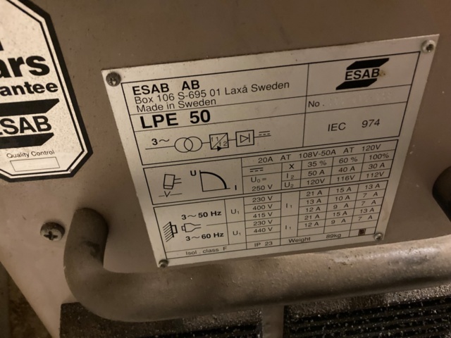 1320424-4 Plasmaskärare Esab LPE50