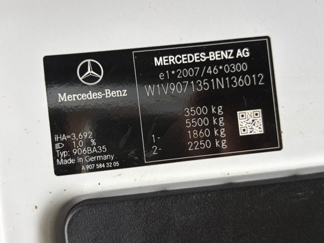 1411062-52 Mercedes-Benz Sprinter 316 CDI Chassi 7G-Tronic Plus, 163hk -2021