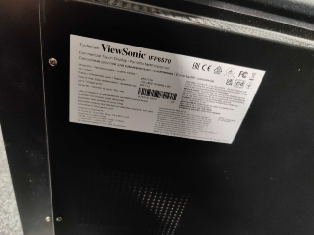 1541411-20 Monitor Viewsonic IFP6570 65" (Touch-skärm)