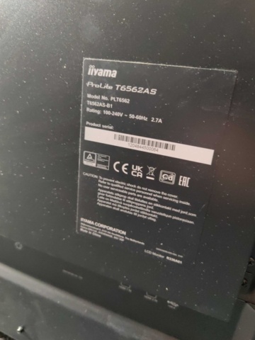 1541413-11 Monitor iiyama ProLite T6562AS 65" (Touch-skärm)