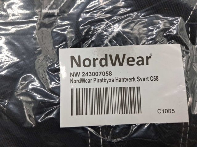 1541444-3 Piratbyxa, 2 st - NordWear NW2430, stl C58, svart