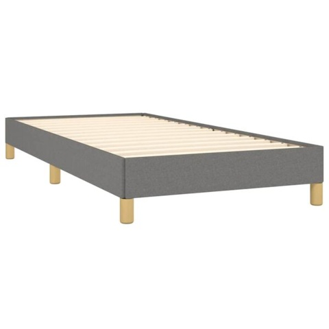 1541555-1 Sängram utan madrass mörkgrå 80x200 cm tyg. I kartong ej kontrollerat