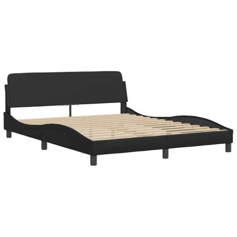 1541556-1 Bed Frame "Dover" svart 160x200 cm konstläder