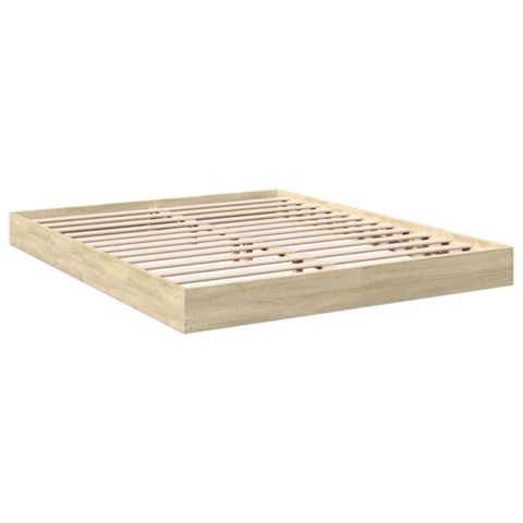 1541558-1 Sängram utan madrass sonoma-ek 160x200 cm mdf trä