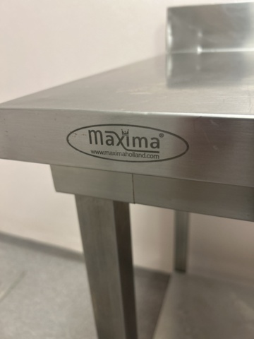 1539898-5 Rostfria arbetsbänkar 2 st och en vägghylla - Maxima / GGM Gastro / Royal