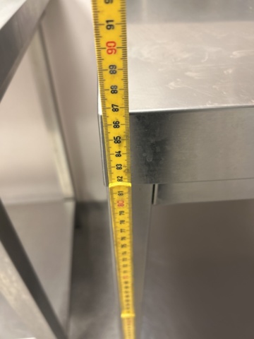 1539898-11 Rostfria arbetsbänkar 2 st och en vägghylla - Maxima / GGM Gastro / Royal