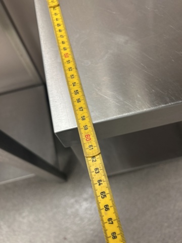 1539898-12 Rostfria arbetsbänkar 2 st och en vägghylla - Maxima / GGM Gastro / Royal