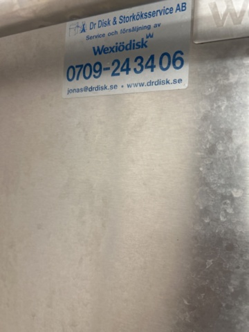 1539915-5 Diskmaskin med diskbackar och rostfri bänk - Wexiödisk WD-6C -2021