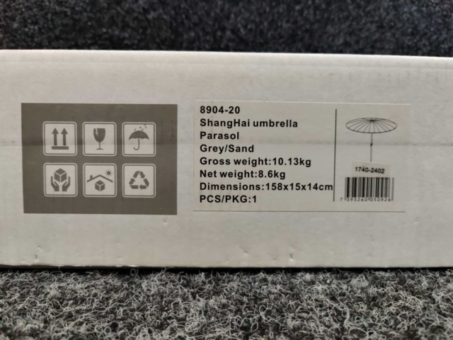 1541780-6 Parasol Brafab Shanghai Beige 270 cm