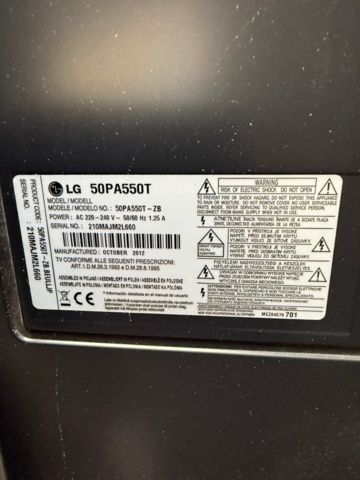 1140956-4 Tv LG 50PA550T