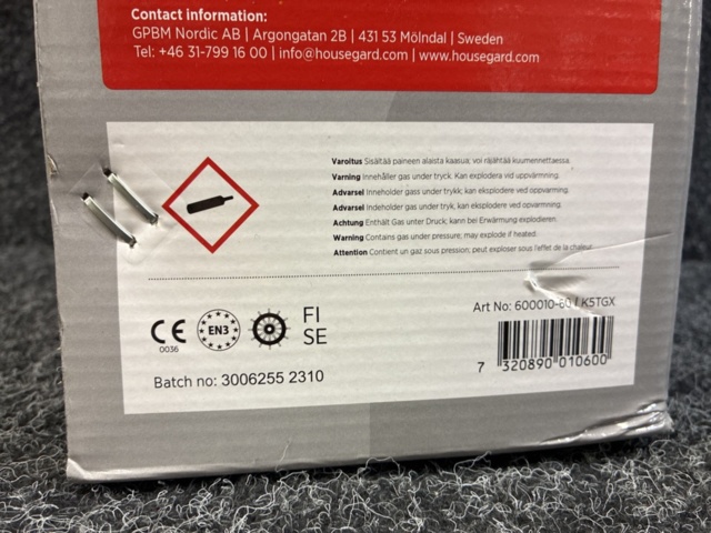 1541989-10 Fire extinguisher Housegard CO2 5kg