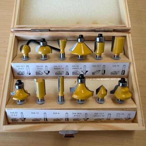 1542191-2 3 st 12-delars Frässatser – Komplett set för precisionsfräsning i trä - Fri frakt