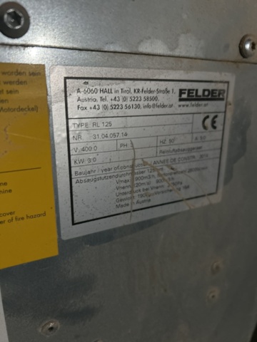 1504233-6 Spånutsug - Felder RL 125