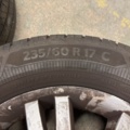 1511315-5 Summer tires on 17" aluminum rims - Continental & Mercedes Benz