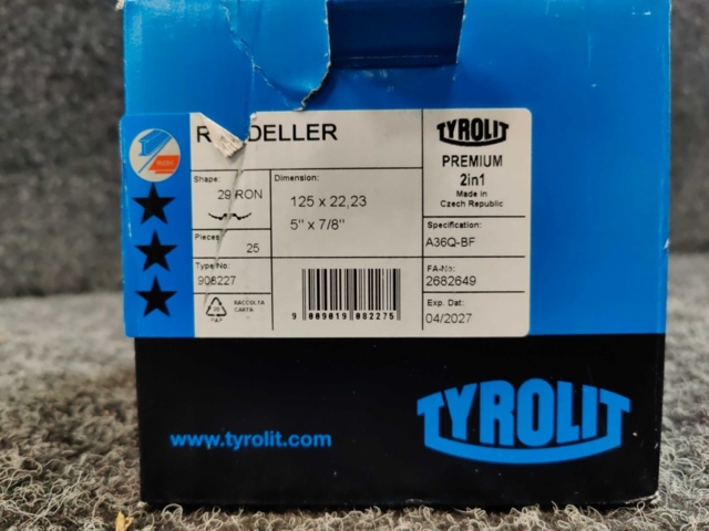 1542380-4 Ca 20 st Kapskivor Tyrolit 125x22,23 mm