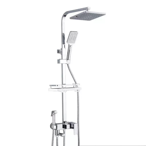 1540627-2 Sanitary Ware ceiling shower set - Silver