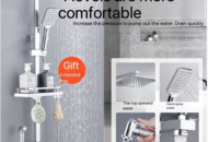 1540629 Sanitary Ware ceiling shower set - Silver
