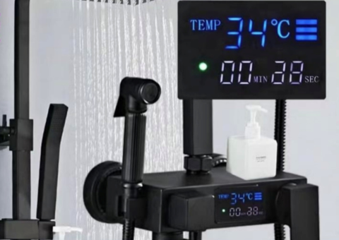 Ceiling shower set Sanitary Ware Digital - Black