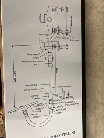 1540646-16 Takduschset Sanitary Ware - Stålgrå