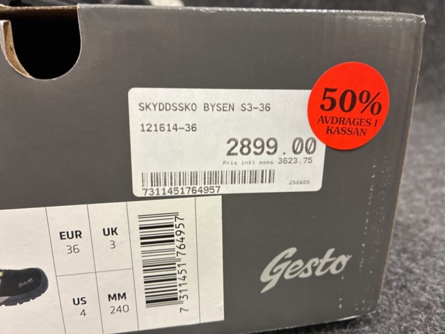 1542480-6 Safety shoes Gesto Bysen, Size 36